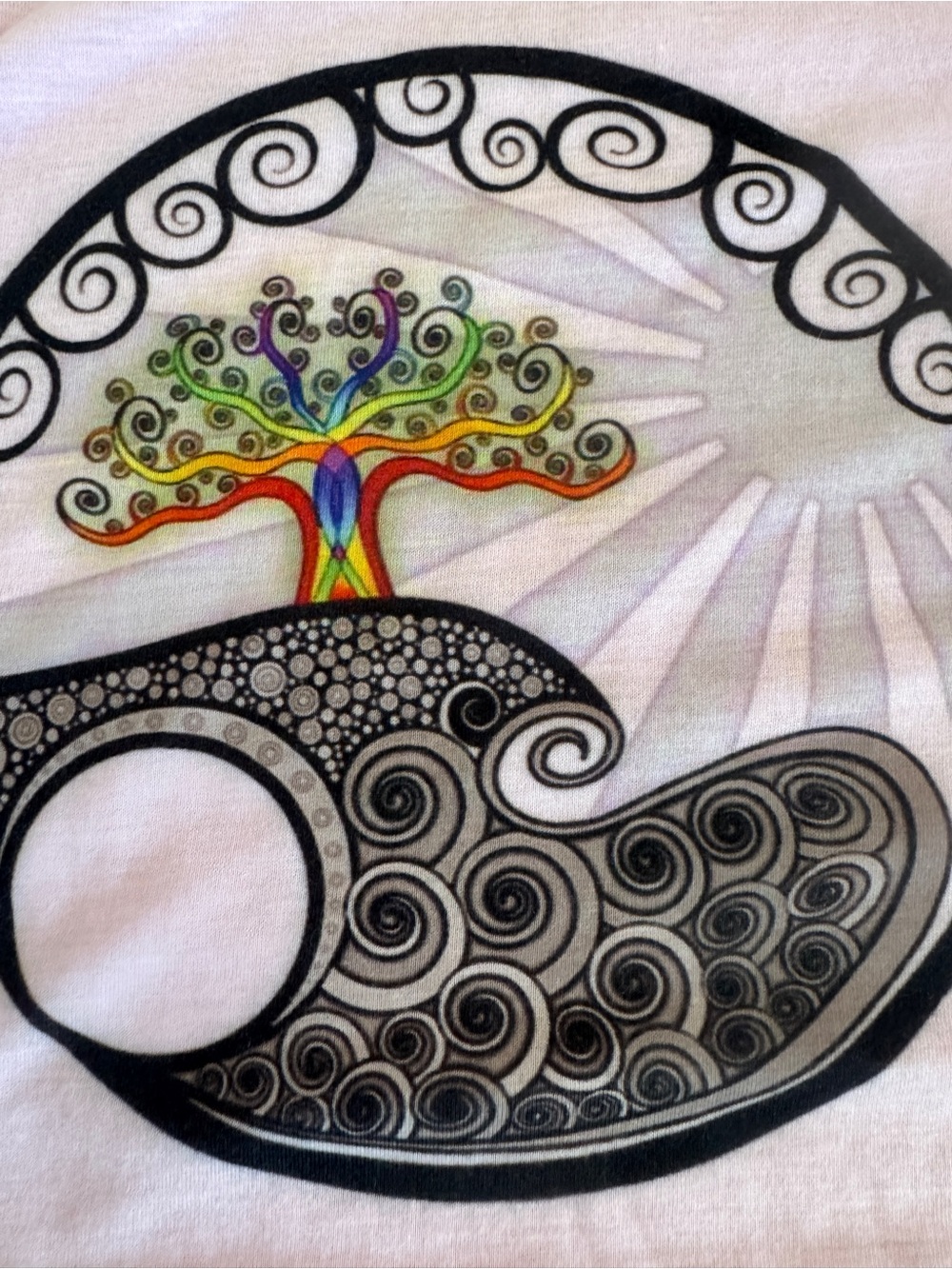 Summer flash sale! Boho Artistic Tree of Life Fringed Tunic size Large - Picture 9 of 9